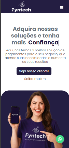 FynTech Website - Mobile View